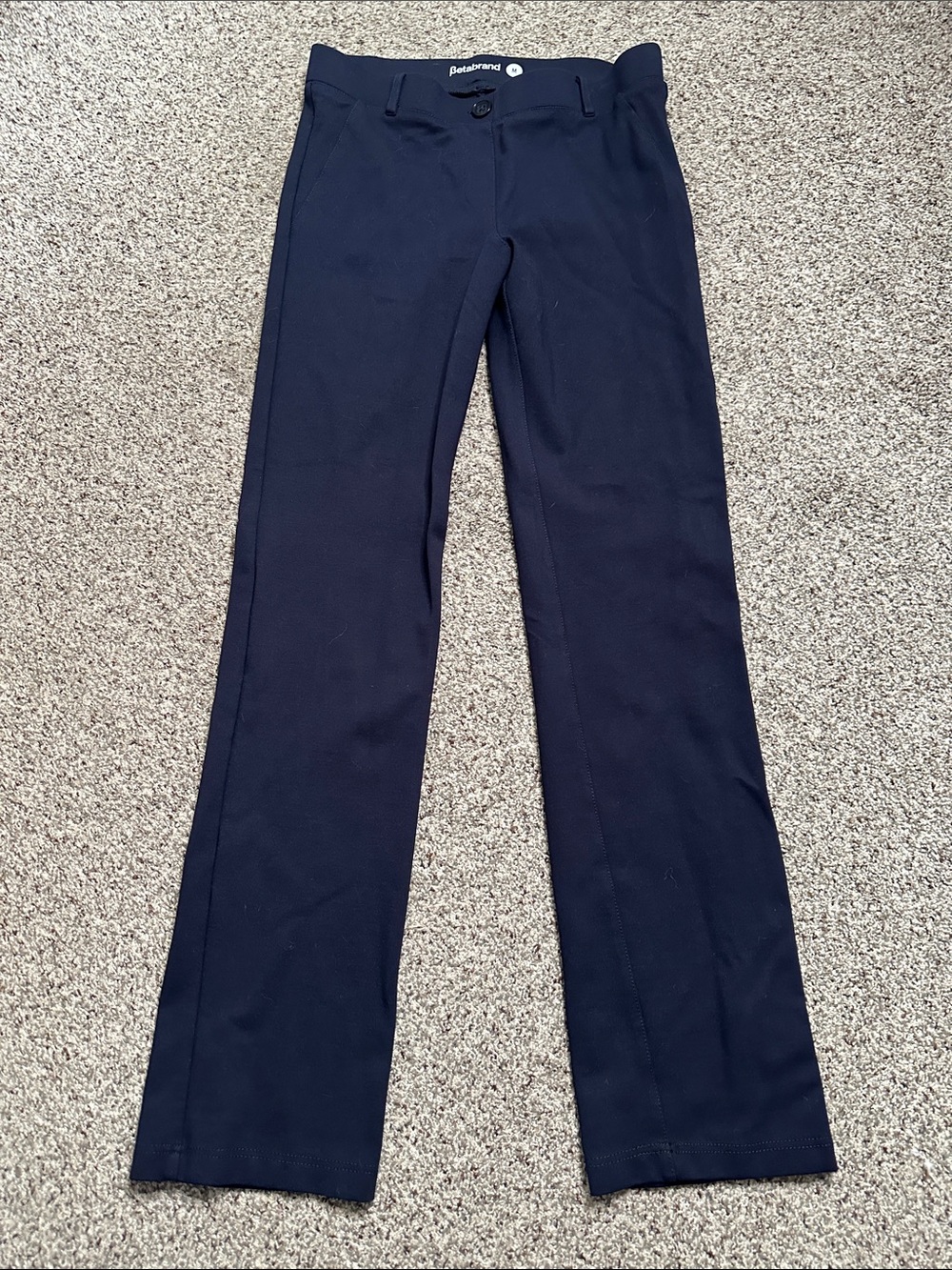 Beta brand Navy Straight-Leg Women’s pull on pants size M office , career